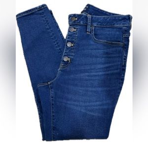 J Crew Curvy 10 High Rise Skinny Cotton Stretch Women's Blue Denim Jeans SIZE 30